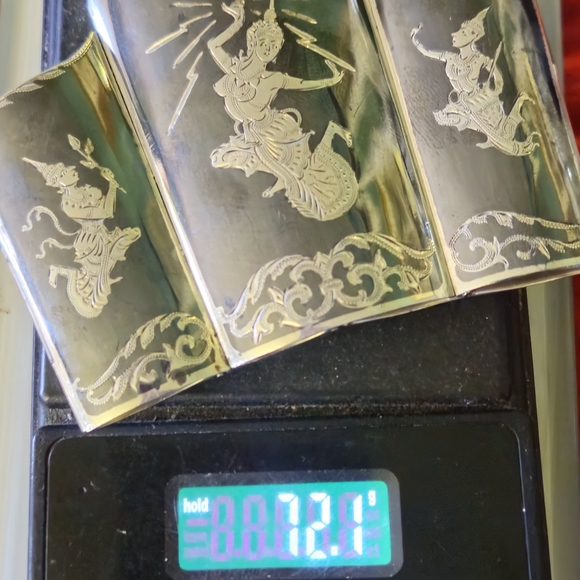 NIELLO SIAM STERLING 72G BRACELET - Picture 5 of 10